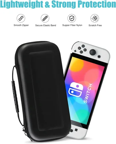Vista 4 de ProCase Funda de transporte para Nintendo Switch Switch OLED con 8 ranuras para tarjetas de juego bolsa de viaje portátil dura para consola