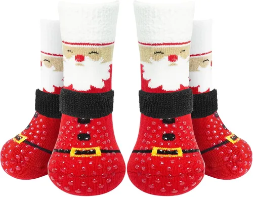 Vista 20 de EXPAWLORER - Calcetines antideslizantes para perros, evitan que se laman las patas, para pavimento caliente y pisos de madera, botines para perros