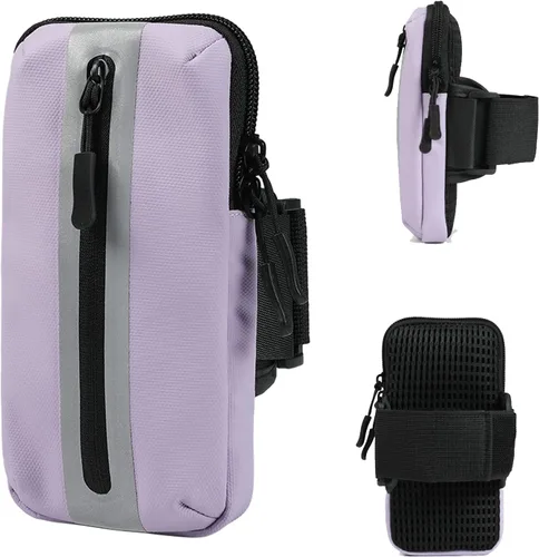 Vista 9 de Prime Comfort Brazalete para teléfono para correr, bandas para iPhone para ejercicio, bandas de brazo para correr para teléfono celular, monedero