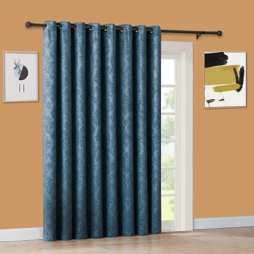 Vista 11 de Warm Home Designs 1 panel extra grande de 102 x 84 pulgadas de cortinas texturizadas para puerta de patio beige marfil. Cortina opaca aislada