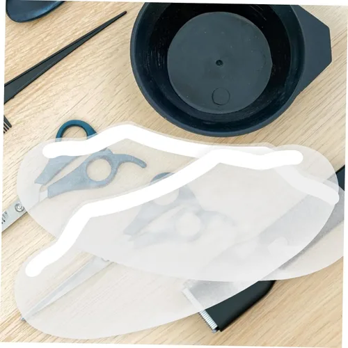 Vista 8 de 50 piezas de visera de corte de pelo Escudos de ducha para salón maquillaje protectores de ojos protectores desechables