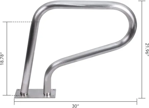 Vista 3 de Barandilla para piscina, barandilla de escalera de acero inoxidable 304 a prueba de óxido, capacidad de carga de 250 libras, barandilla para piscina