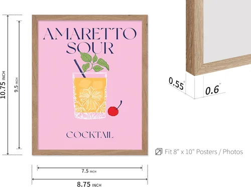 Vista 3 de Poster Master Amaretto Sour Poster - Retro Cocktail Print - Alcohol Art - Bartender Artwork - Bar Cart Design - Food & Drink Artwork - Chic Boho