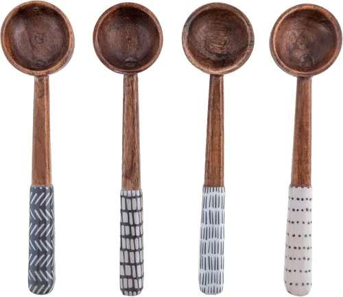 Vista 16 de Karma CUCHARAS DE MADERA NEGRA GRANDES S/4, juego de 4