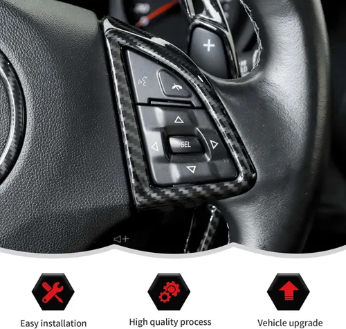 Vista 6 de RT-TCZ Kit de moldura interior de fibra de carbono cubierta accesorios de decoración de consola central para Chevrolet Camaro 2017 2018 2019 2020