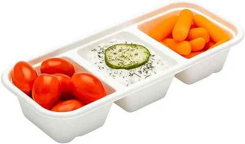 Vista 10 de Restaurantware Solo tapas: tapas pulp tek de 9 x 4 pulgadas para contenedores de bagazo de 17 onzas, 100 tapas herméticas para contenedores