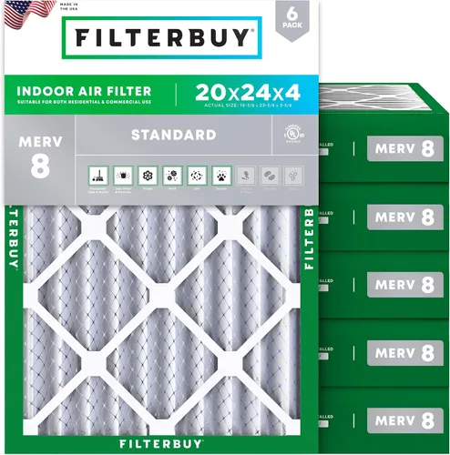 Vista 99 de Filterbuy Filtro de aire 8x14x1 MERV 8 Defensa contra el polvo y la alergia