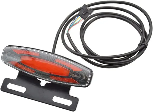Vista 3 de Juego de faros y luces traseras para bicicleta, 24-48 V, luces de giro Ebike delantera y trasera, bicicleta eléctrica con luz giratoria, luz