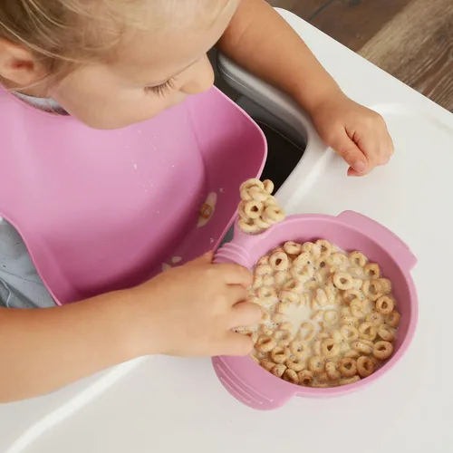 Vista 6 de PrimaStella Baberos de silicona para bebés – Babero suave ajustable impermeable para bebés y niños pequeños Sin BPA