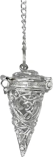 Vista 54 de Péndulos de metal curativos de Amazing Gemstone para adivinaci��n, cúpula dorada de acero de cobre de alta energía, péndulo de bronce, péndulos