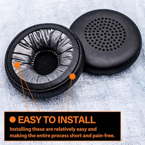 Vista 4 de TRANSTEK Uproar Almohadillas para los oídos, espuma de repuesto para los oídos, compatible con auriculares inalámbricos y con cable, color negro