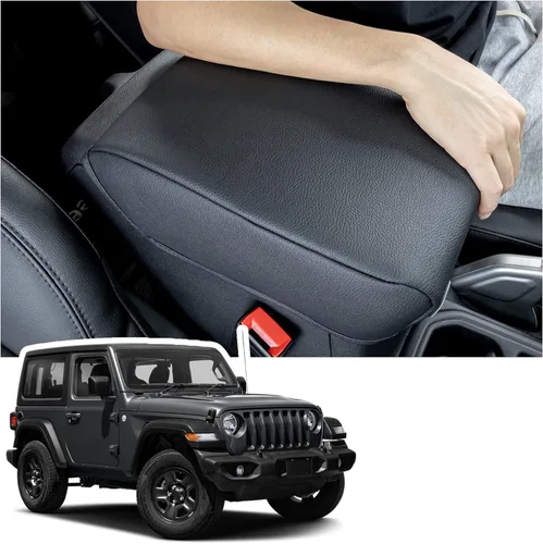 Cubierta de apoyabrazos de consola central Compatible con Jeep Wrangler JL/JLU 2018-2024 2025 y Jeep Gladiator JT Truck 2020 2021 2022 2023 2024