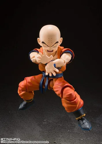 Vista 9 de TAMASHII NATIONS - Dragon Ball Z - Figura de acción de Krillin Earth's Strongest Man, Bandai Spirits S.H.Figuarts