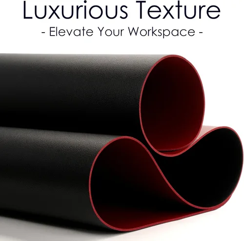 Vista 6 de WAYBER - Alfombrilla de cuero sintético PU para escritorio, protector y mousepad de escritorio resistente al agua para oficina, hogar, trabajo