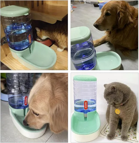 Vista 6 de Kathson Gravity - Dispensador de agua para perros, estación automática para beber gatos, cuenco de agua para cachorros de gran capacidad de 1 galón