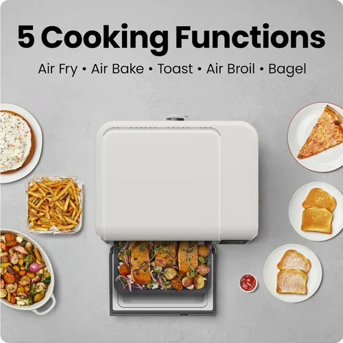 Vista 3 de Chefman Combo de horno tostador y freidora de aire, 15 cuartos de galón, horno de encimera para comidas rápidas y saludables, funciones