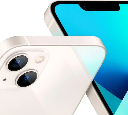Vista 4 de Apple iPhone 13 Mini, 256 GB, blanco estrella - Desbloqueado (reacondicionado)