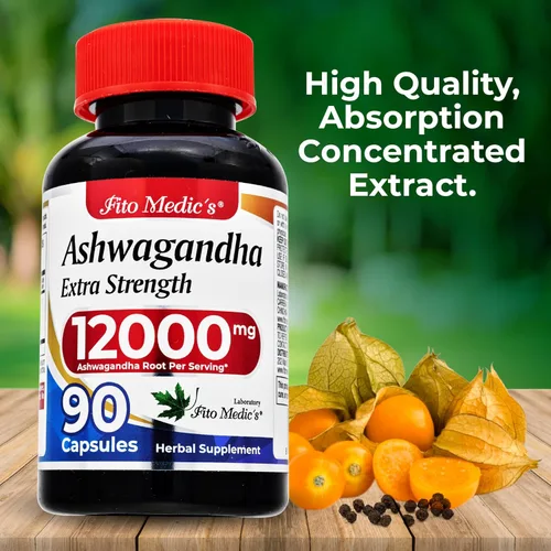 Vista 5 de FITO MEDIC'S Laboratorio Ashwagandha Suplementos de ashwagandha Cápsulas de ashwagandha 90 cápsulas