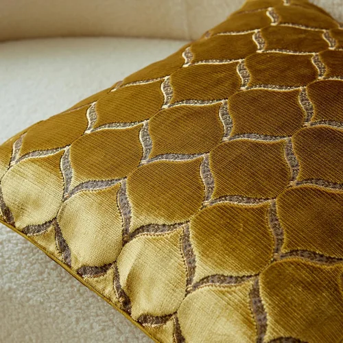 Vista 4 de Fundas de almohada con diseño de terciopelo de corte morisco, elegante y lujosa, fundas de cojín decorativas grandes para sofá, cama, sofá, silla