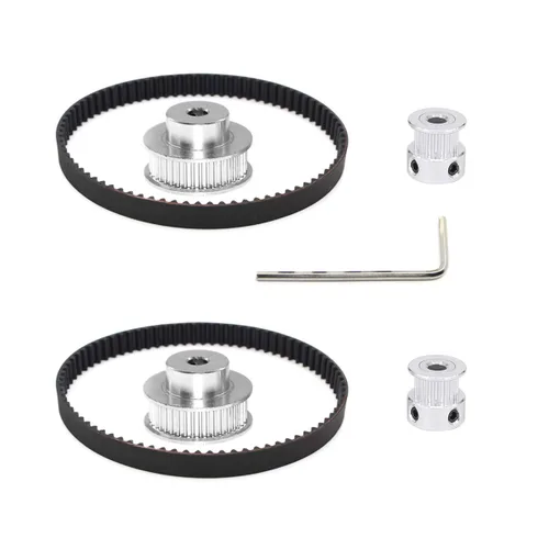 Befenybay Polea de sincronización GT2 de aluminio para rueda con 2 piezas, de 7.87 pulgadas de largo y 0.24 pulgadas de ancho