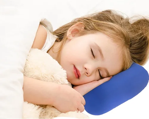 Vista 4 de ASkinds 2 almohadas cilíndricas de 15 x 7.8 pulgadas, cómoda almohada tipo hueso de microcuentas, cojín de almohada de tubo de almohada para cabeza