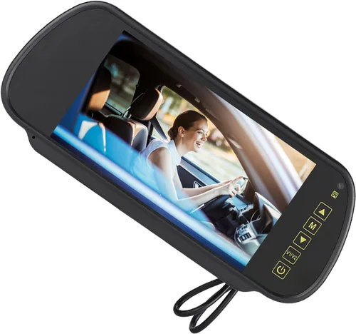 Vista 6 de Monitor de espejo retrovisor, espejo retrovisor, cámara de salpicadero, pantalla LCD de 7 pulgadas, monitor de cámara de respaldo para cámara