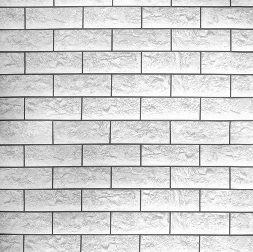 Vista 2 de VViViD Rollo de vinilo arquitectónico autoadhesivo mate con acabado de ladrillo gris (rollo de 133.2 x 4.9 ft)