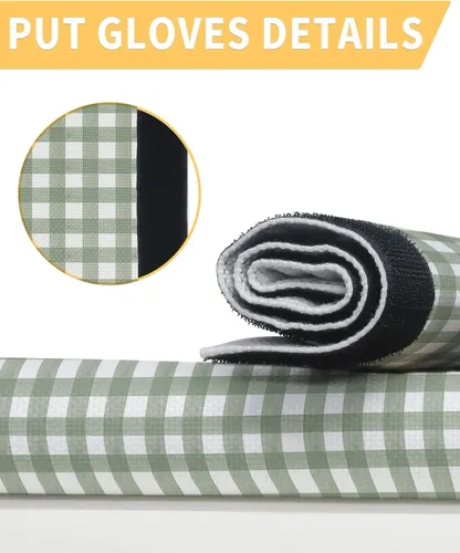 Vista 3 de Juego de 2 fundas para manijas de puerta de refrigerador verde salvia para lavavajillas, microondas, horno, nevera, estufa, electrodomésticos