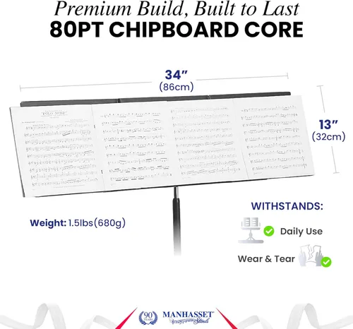 Vista 2 de Manhasset Carpeta Fourscore modelo 1650 #1650, accesorio de soporte de música