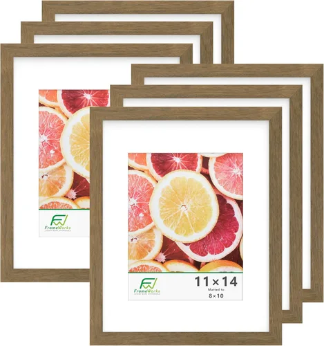 Vista 98 de FrameWorks Marcos de fotos clásicos de madera de 5 x 7 a 4 x 6 con vidrio templado, color negro, paquete de 2