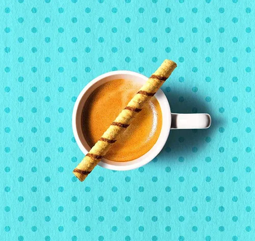 Vista 5 de Pirouline Obleas enrolladas – Avellana de chocolate – Palitos de oblea enrollados, obleas rellenas de crema, galletas enrolladas para café, té