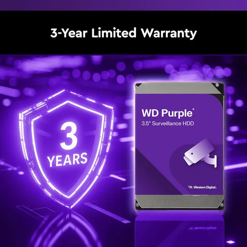 Vista 6 de Western Digital - Disco duro interno de vigilancia WD Purple de 2 TB, SATA 6 Gb/s, caché de 64 MB, 3.5 pulgadas, WD23PURZ