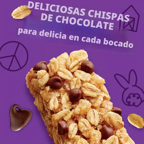 Vista 4 de Annie's Barras de granola masticables orgánicas, chispas de chocolate, 12 unidades (paquete de 6)