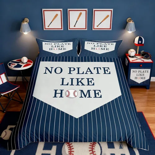 Vista 32 de Funda de edredón Happy Camping, juego de ropa de cama con temática de cámper para niños, funda de edredón de estilo rústico para decoración