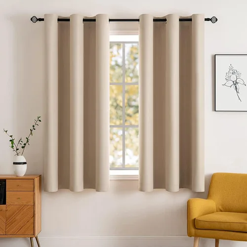 Vista 117 de MIULEE Cortinas opacas para dormitorio o sala de estar, juego de 2 paneles de cortina para ventana con aislamiento térmico y bloqueo de luz