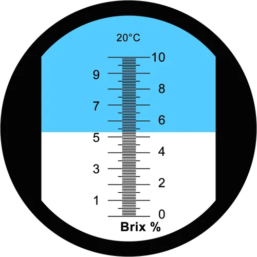 Vista 4 de 0-10% Brix Refractómetro con ATC Soluciones de contenido de azúcar de baja concentración Precisión 0.1% Líquido de corte de savia de arce CNC