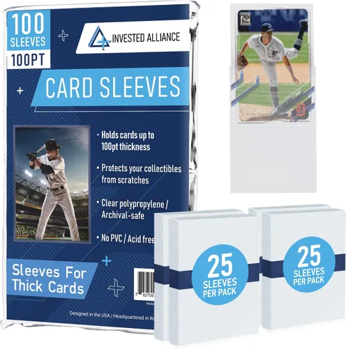 Vista 13 de Fundas de centavo prémium para tarjetas de intercambio, fundas suaves para tarjetas de béisbol, funda de plástico ultra transparente para tarjetas