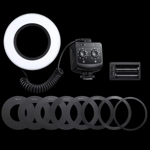 Vista 9 de Godox RING72 macro anillo flash luz con 8 anillos adaptador de lente compatible con cámaras Canon Nikon Pentax Olympus DSLR