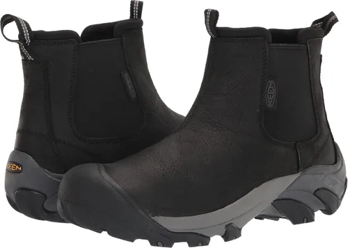 Vista 7 de KEEN Botas Chelsea Targhee 2 de piel de altura media para hombre NegroMagneto