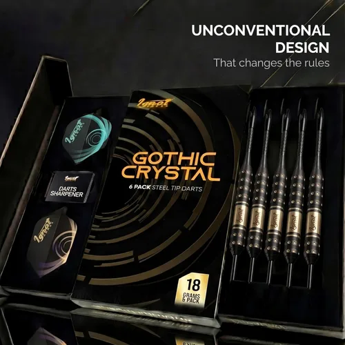 Vista 3 de IgnatGames Steel Tip Dart Set - Brass Barrels with Tempered Steel Points, Aluminum Shafts, 16 GlideXPro Flights (Standard No. 2 + Slim)