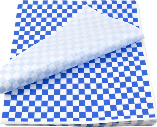 Vista 7 de Oomcu 200 hojas de papel encerado seco para delicatessen a cuadros en blanco y negro, forros de papel para canasta de alimentos de plástico