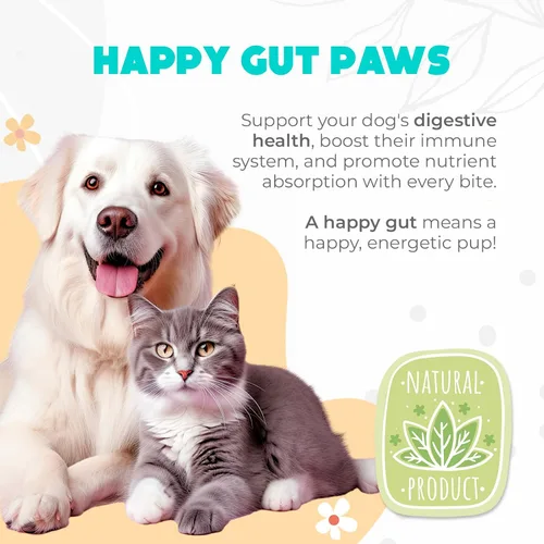 Vista 4 de Probióticos masticables para perros, 150 unidades Apoyo digestivo, salud intestinal y diarrea Masticables probióticos para perros Fórmula