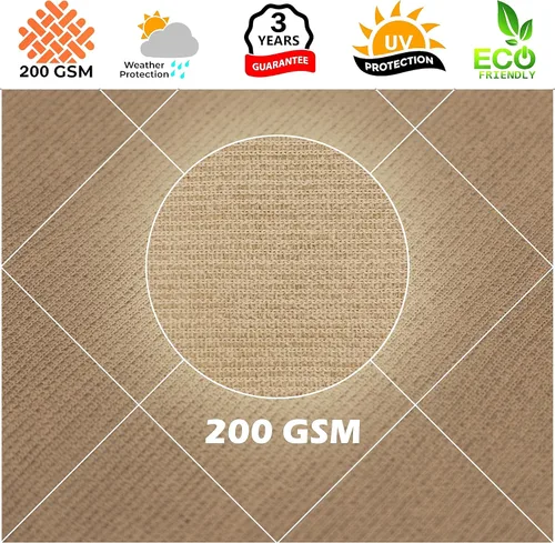 Vista 8 de Royal Shade Toldo triangular de 4 x 4 x 4 pies, color beige arena, para hacer RTAPT18, UPF50+ 95% de bloqueo UV, estándar comercial de 200 GSM