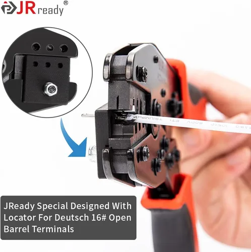 Vista 2 de JRready Kit de conectores DT Deutsch, conector de 2 pines, conector de 3,4,6,8,12 pines, herramienta de crimpado Deutsch (ACT-LY-16DT), tamaño 16