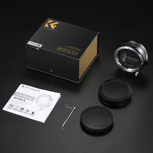 Vista 8 de Adaptador K&F Concept EF a EOS R, adaptador de montaje de lente con enfoque automático para lentes EF EF-S compatible con cámaras de montaje Canon