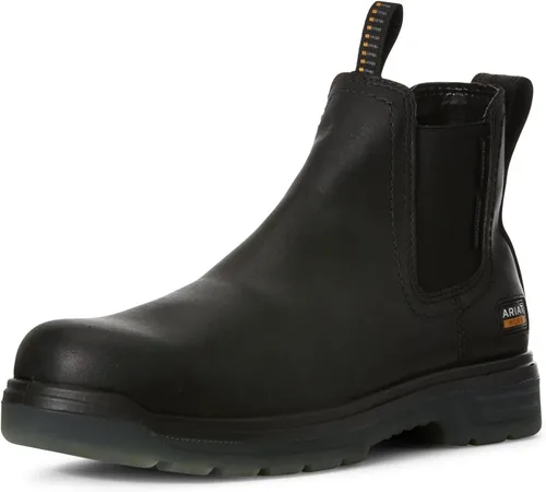 Vista 9 de Ariat Botas de construcción Turbo Chelsea H2O con punta de carbono para hombre, Golden Grizzly, talla única