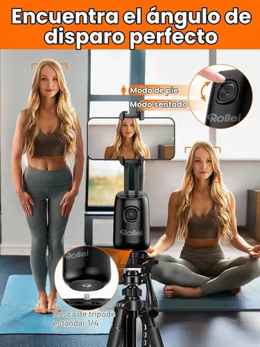 Vista 7 de Rollei Trípode de seguimiento facial automático, soporte de teléfono