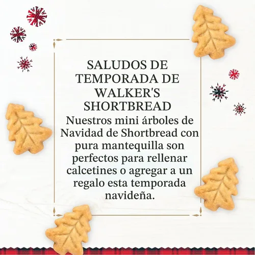 Vista 2 de Walker's Shortbread - Mini galletas navideñas en forma de árbol de Navidad