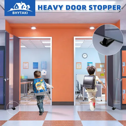 Vista 8 de Topes de puerta para la parte inferior de la puerta en el piso, cuñas de goma premium, topes de puerta de servicio pesado para alfombra, topes