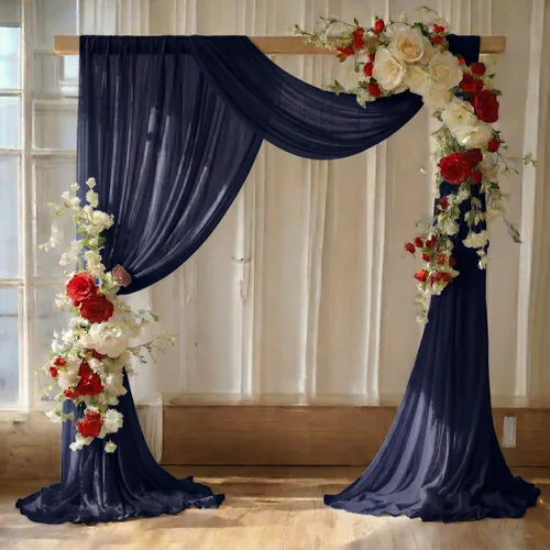 Vista 32 de MDS Paquete de 1 panel de cortina de arco de boda (30 pulgadas de ancho x 20 pies de largo) tela de gasa transparente para boda, ceremonia